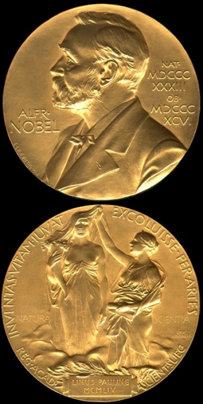 Медаль, вручаемая лауреату Нобелевской премии