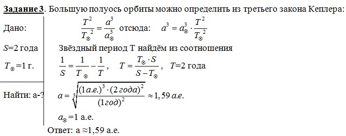 Противостояния некоторой планеты повторяются через 2 года. Чему равна большая полуось её орбиты?