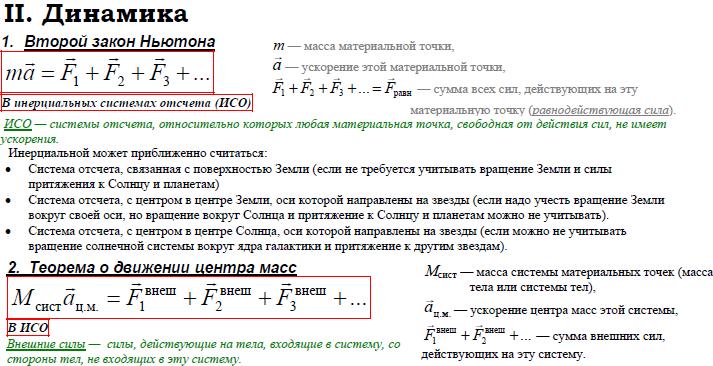 Второй закон Ньютона